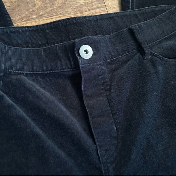 J. Jill Black Corduroy Pants, Women, Slim Straight Leg, Large TALL - Picture 6 of 14